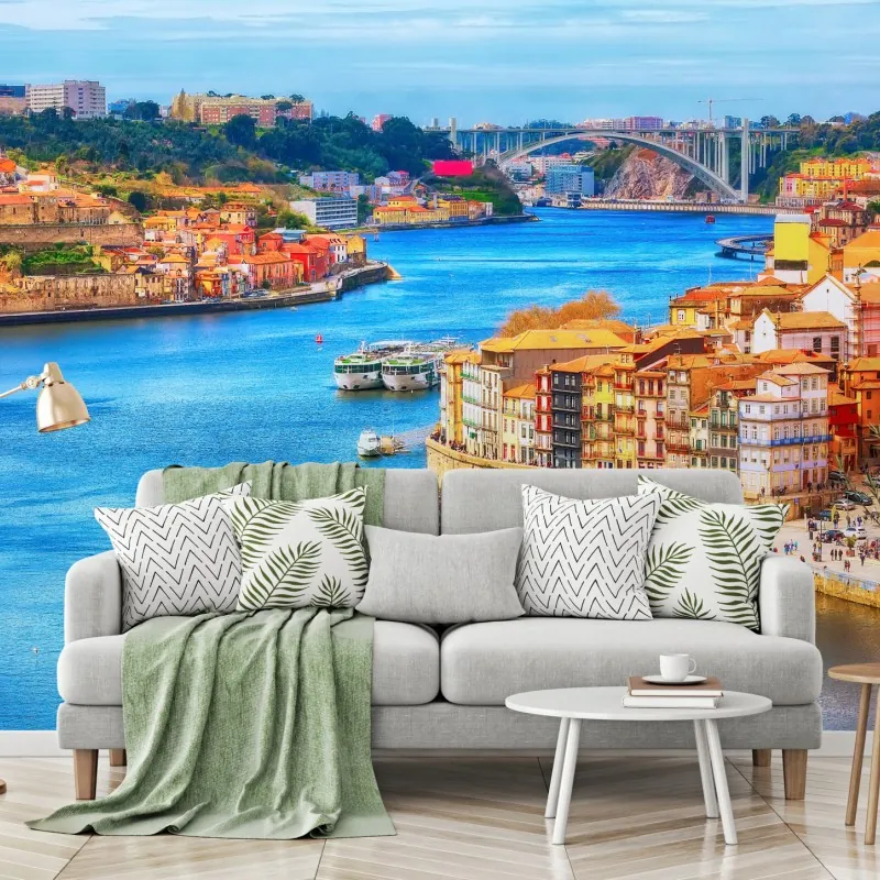 Fototapeta Porto nabrzeżna panorama – Wallissimo® Fototapeta Porto nabrzeżna panorama – Wallissimo®