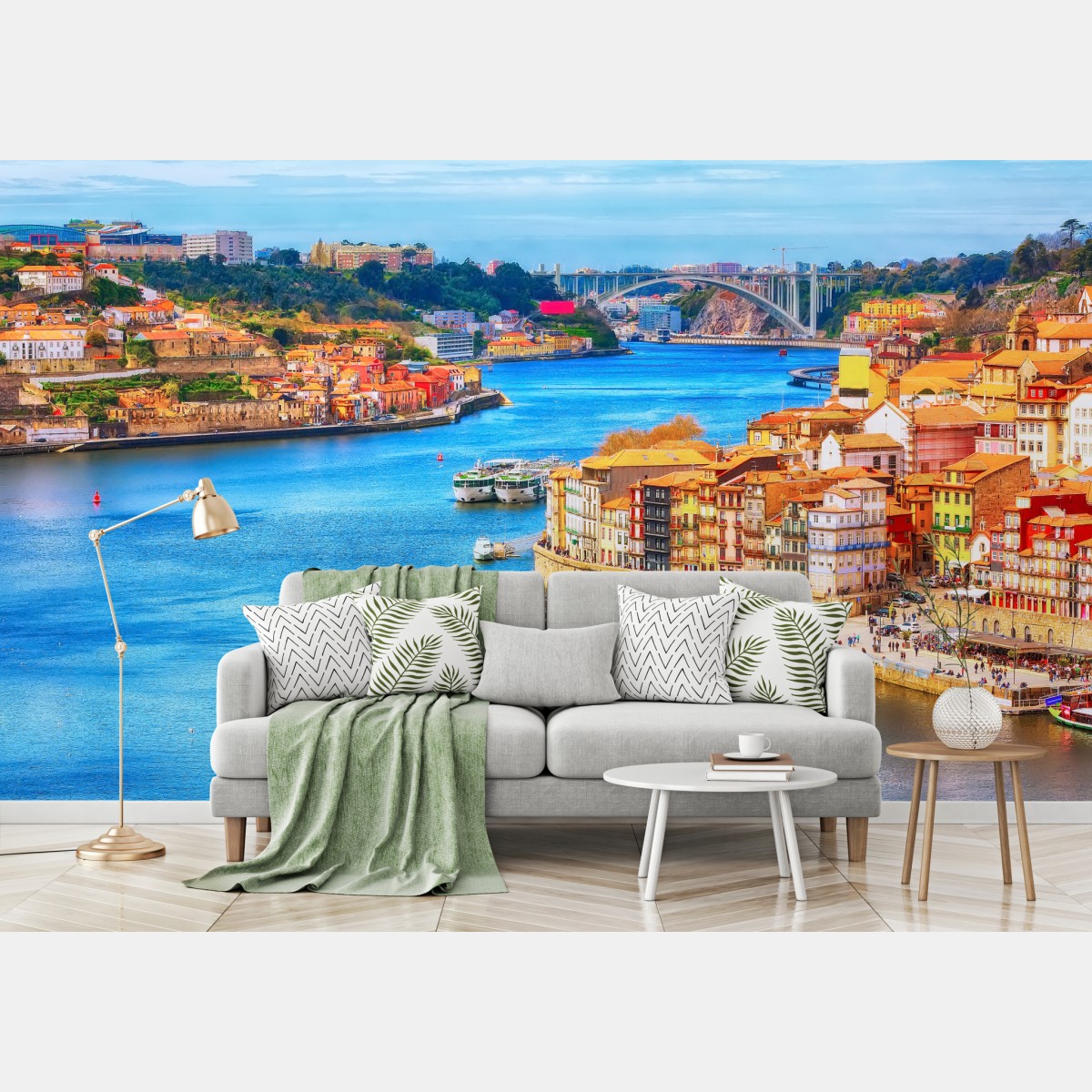 Wall mural Porto waterfront panorama