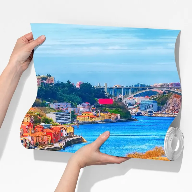 Fototapeta Porto nabrzeżna panorama – Wallissimo® Fototapeta Porto nabrzeżna panorama – Wallissimo®