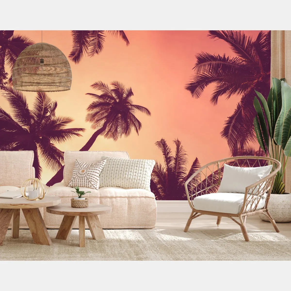 Fototapeta tropikalne palmy o zachodzie słońca – Wallissimo® Fototapeta tropikalne palmy o zachodzie słońca – Wallissimo®