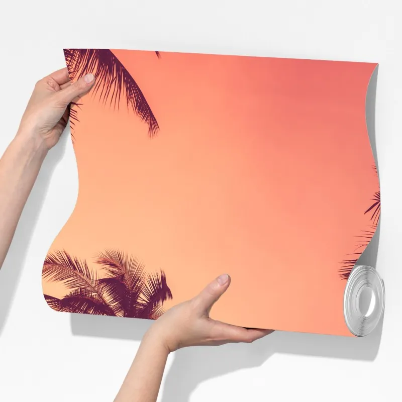 Fototapeta tropikalne palmy o zachodzie słońca – Wallissimo® Fototapeta tropikalne palmy o zachodzie słońca – Wallissimo®