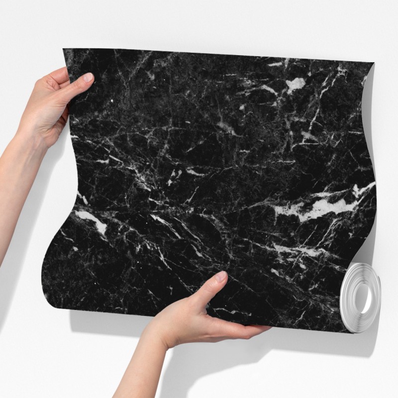 Fototapeta czarny marmur z białymi żyłkami – Wallissimo® Fototapeta czarny marmur z białymi żyłkami – Wallissimo®