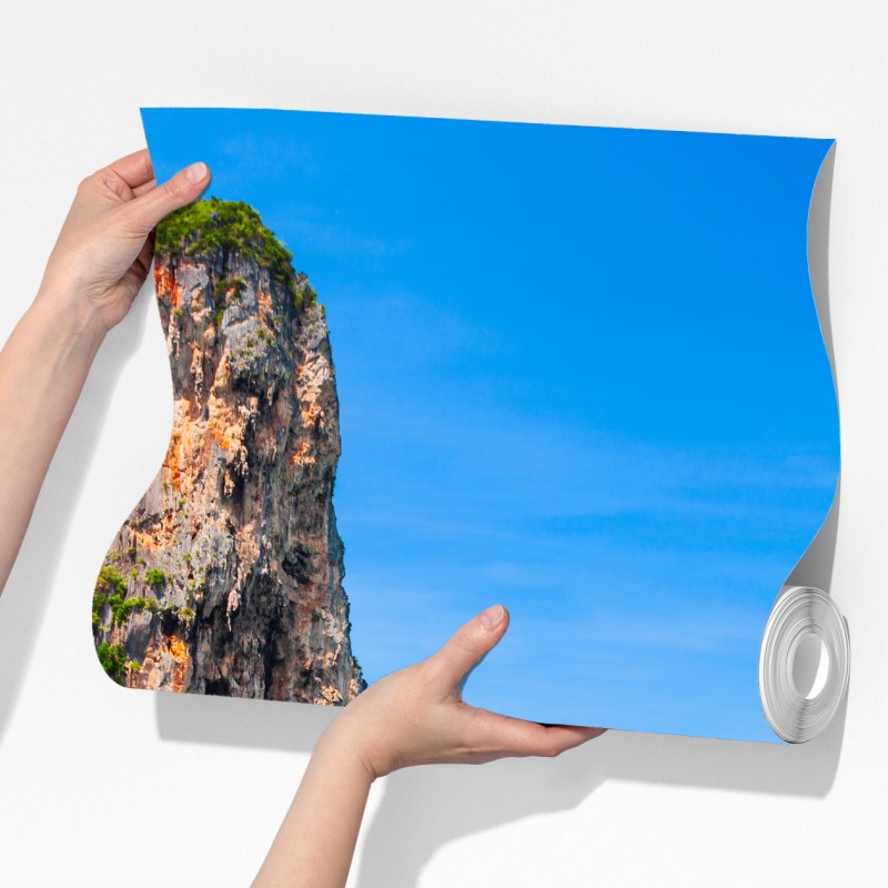 Fototapeta tropikalna plaża z tradycyjnymi łodziami w Tajlandii – Wallissimo® Fototapeta tropikalna plaża z tradycyjnymi łodziami w Tajlandii – Wallissimo®