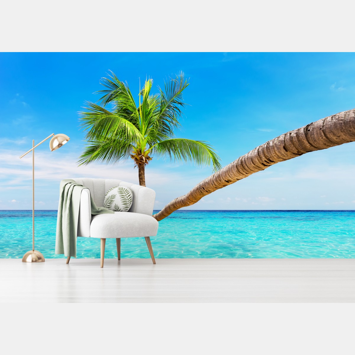 Wall mural tropical palm in Punta Cana