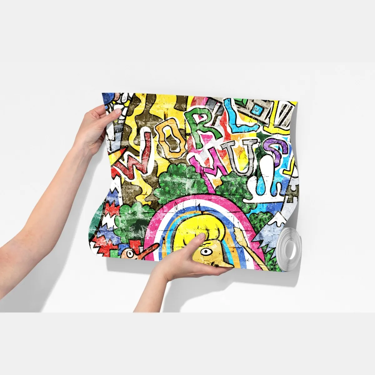 Fototapeta kolorowy mural uliczny – Wallissimo® Fototapeta kolorowy mural uliczny – Wallissimo®