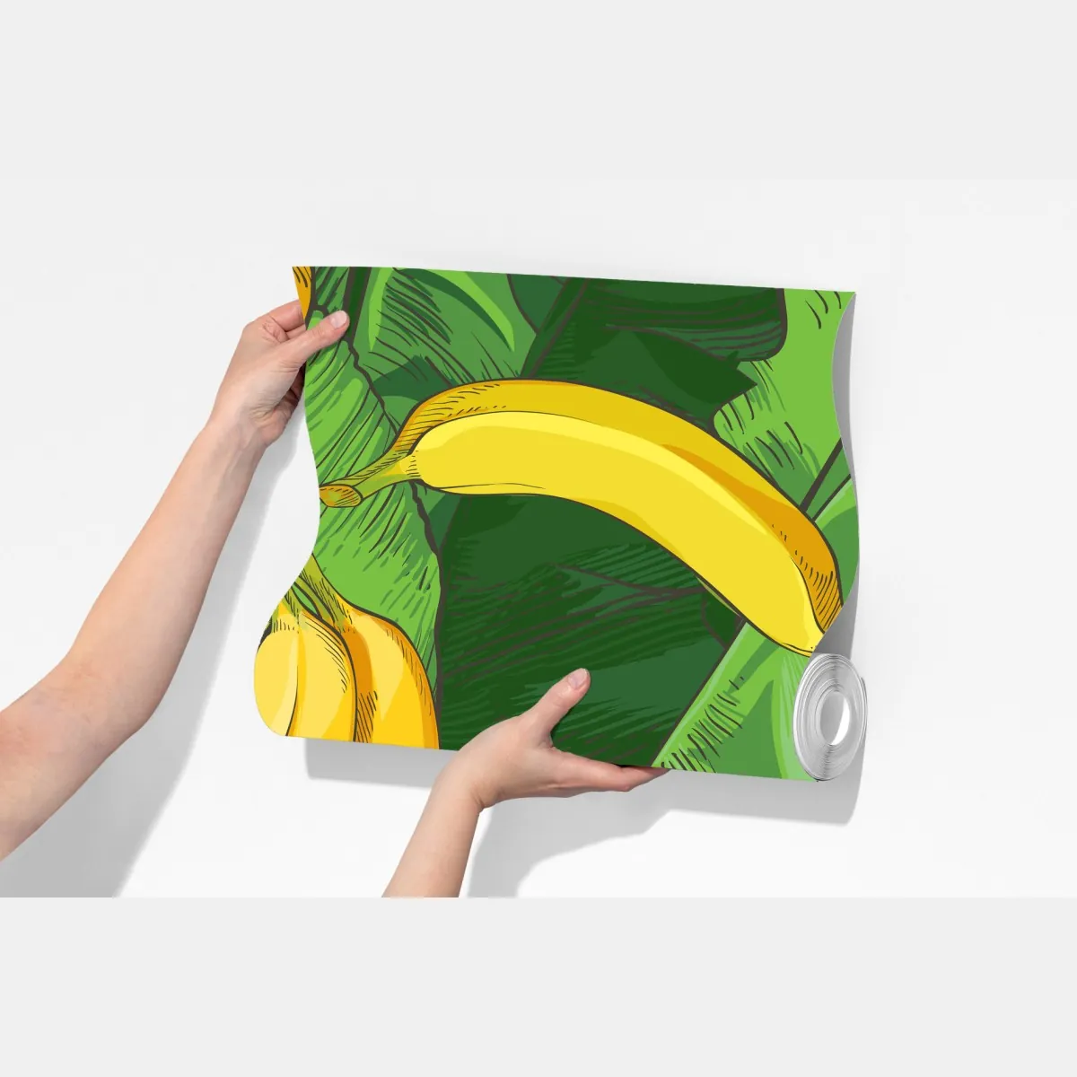 Fototapeta tropikalny wzór bananów z liśćmi – Wallissimo® Fototapeta tropikalny wzór bananów z liśćmi – Wallissimo®
