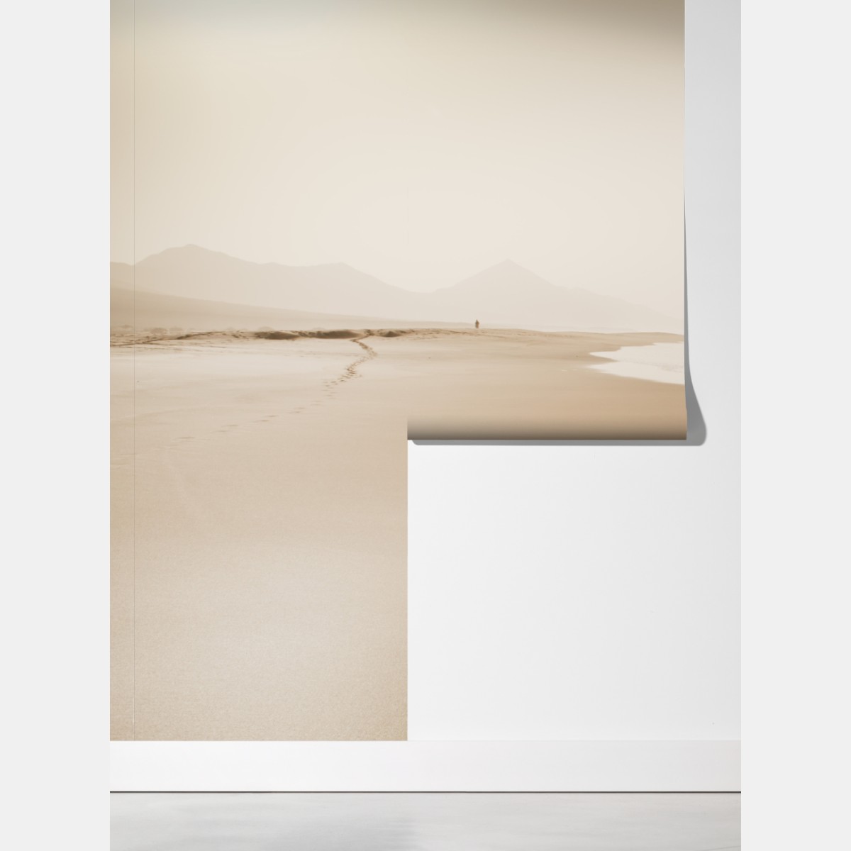 Fototapeta spokojna sepiowa plaża – Wallissimo® Fototapeta spokojna sepiowa plaża – Wallissimo®