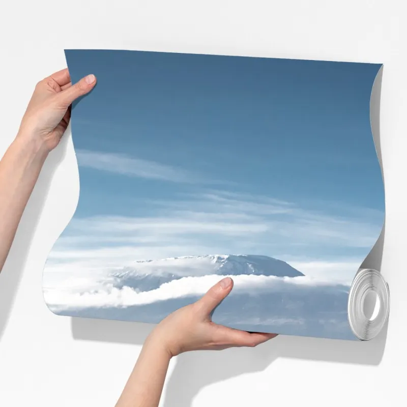 Fototapeta stado słoni przed Kilimandżaro – Wallissimo® Fototapeta stado słoni przed Kilimandżaro – Wallissimo®