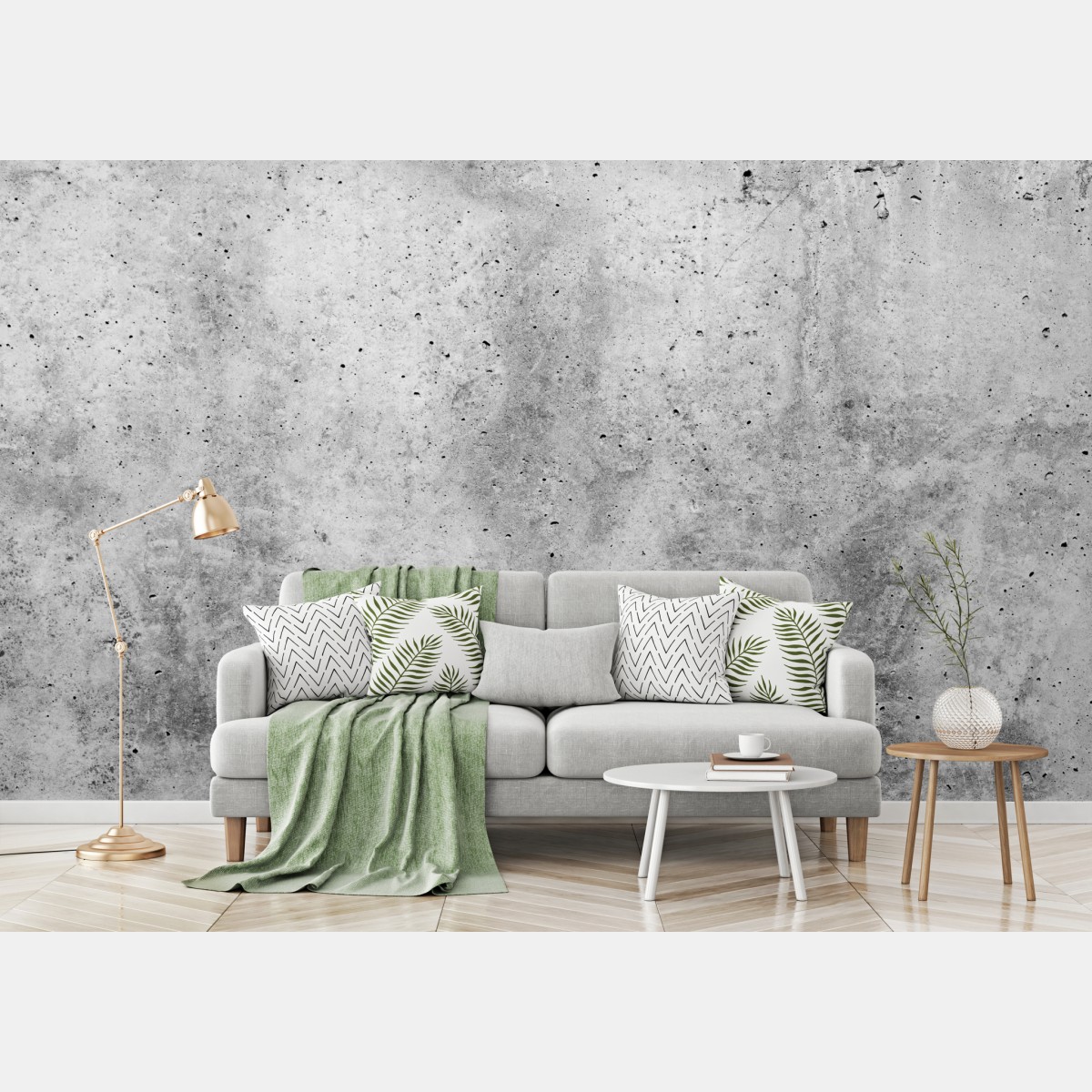 Wall mural raw concrete texture wall