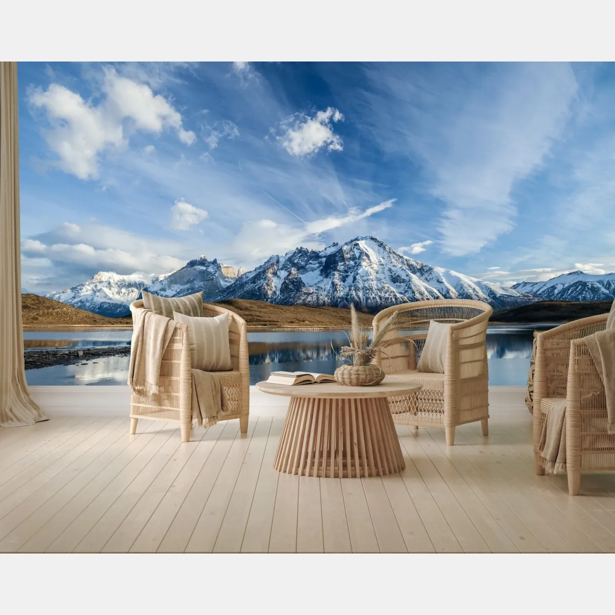 Fototapeta odbijające się góry nad spokojnym jeziorem – Wallissimo® Fototapeta odbijające się góry nad spokojnym jeziorem – Wallissimo®