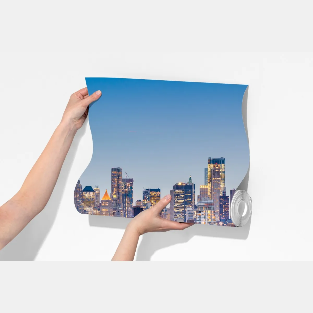 Fototapeta Nowy Jork panorama miasta o zmierzchu – Wallissimo® Fototapeta Nowy Jork panorama miasta o zmierzchu – Wallissimo®