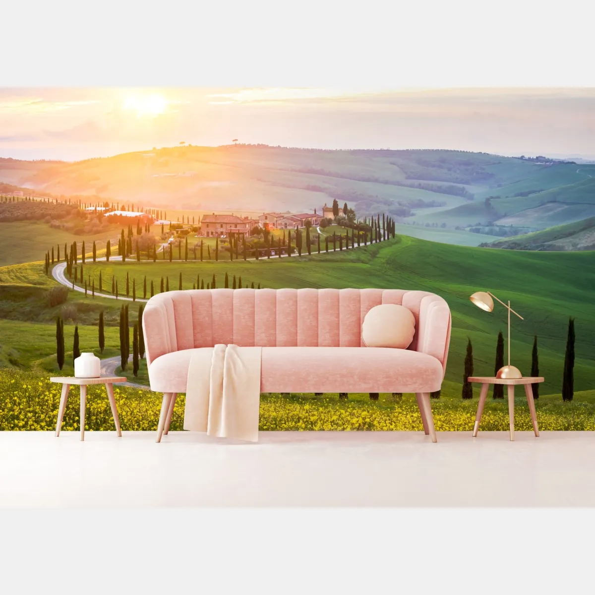 Fototapeta wschód słońca w Toskanii – Wallissimo® Fototapeta wschód słońca w Toskanii – Wallissimo®