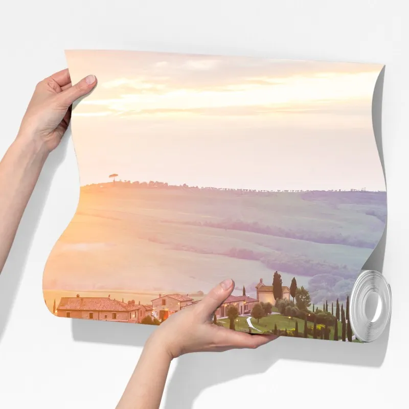 Fototapeta wschód słońca w Toskanii – Wallissimo® Fototapeta wschód słońca w Toskanii – Wallissimo®