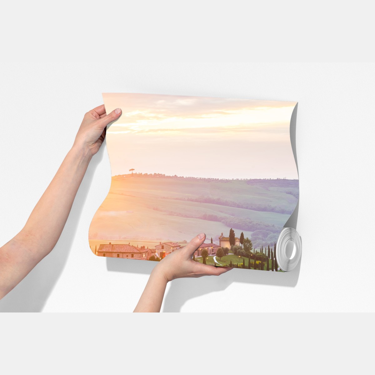 Fototapeta wschód słońca w Toskanii – Wallissimo® Fototapeta wschód słońca w Toskanii – Wallissimo®