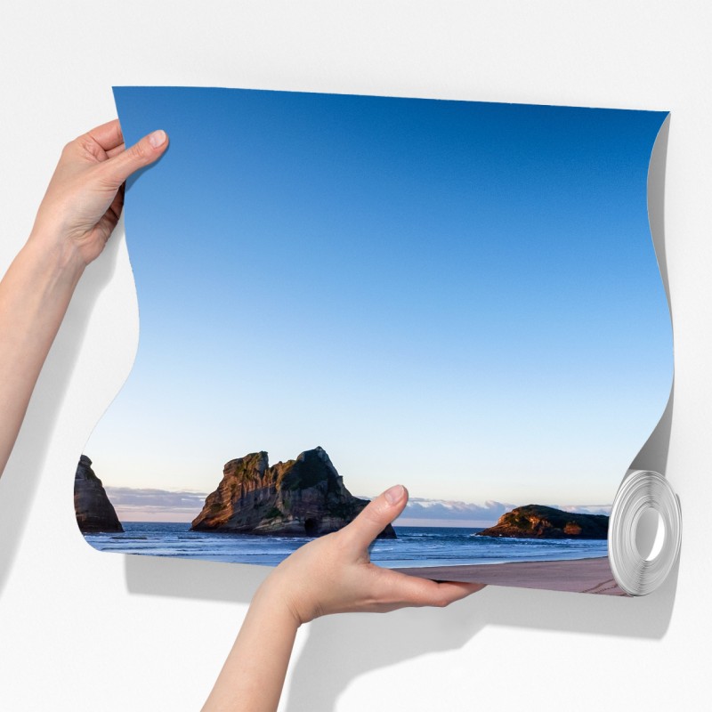 Fototapeta Wharariki Beach poranny pejzaż nad morzem – Wallissimo® Fototapeta Wharariki Beach poranny pejzaż nad morzem – Wallissimo®