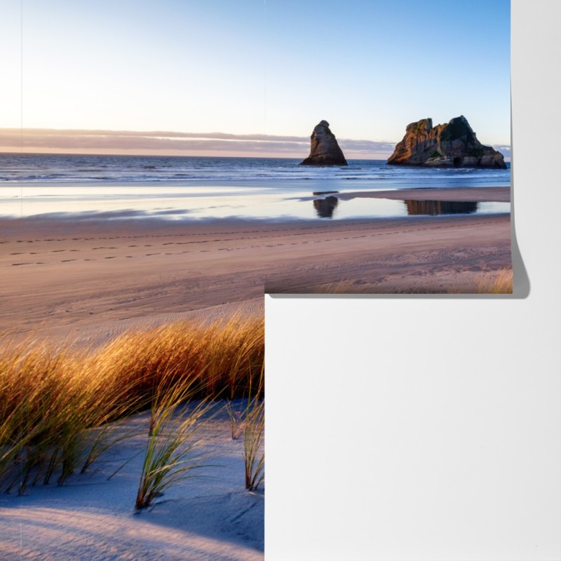 Fototapeta Wharariki Beach poranny pejzaż nad morzem – Wallissimo® Fototapeta Wharariki Beach poranny pejzaż nad morzem – Wallissimo®