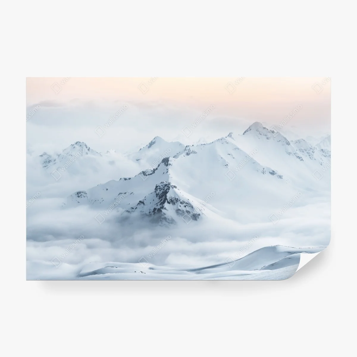 Fototapeta śnieżne szczyty Kaukazu o świcie – Wallissimo® Fototapeta śnieżne szczyty Kaukazu o świcie – Wallissimo®