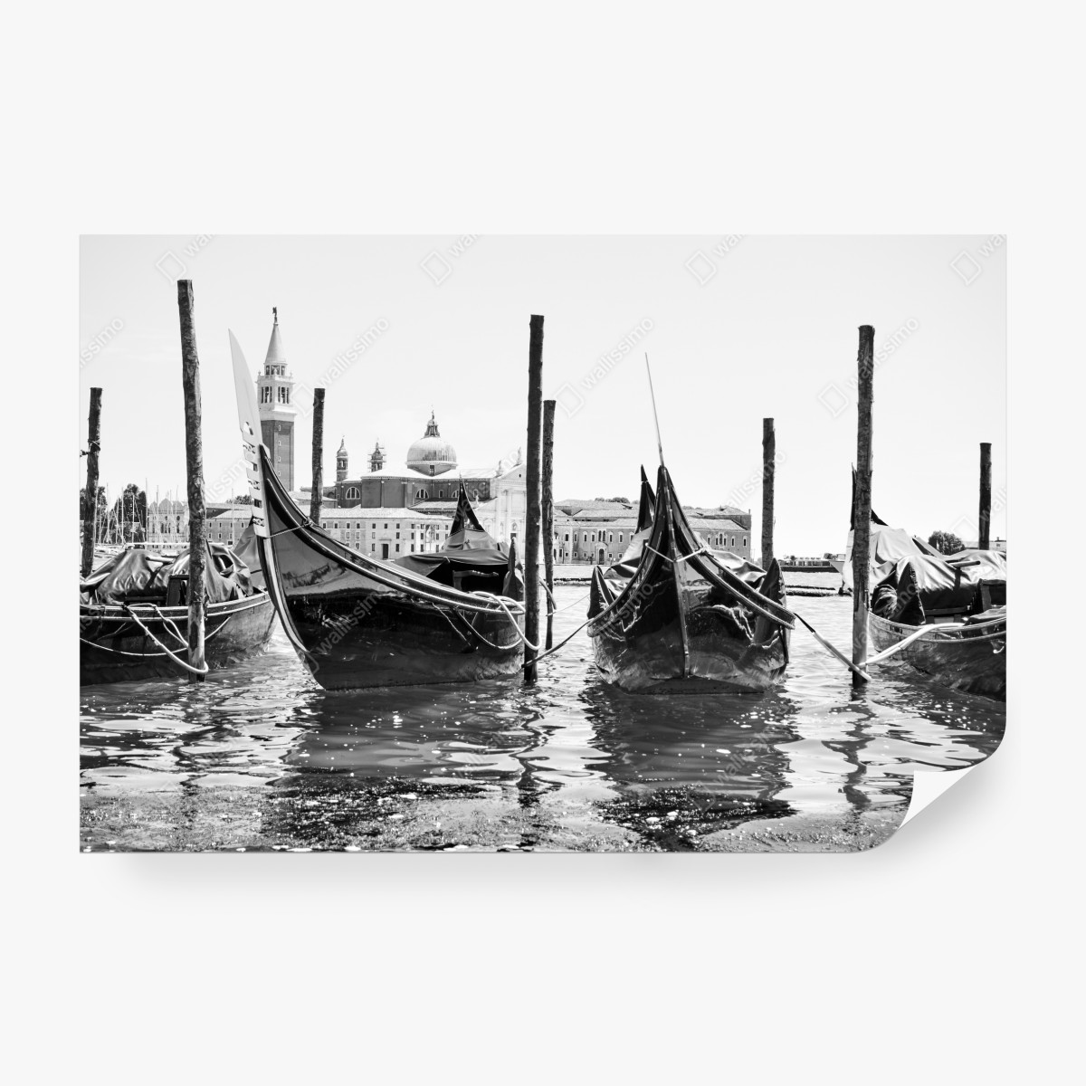 Fototapeta gondole przy kei w Wenecji – Wallissimo® Fototapeta gondole przy kei w Wenecji – Wallissimo®