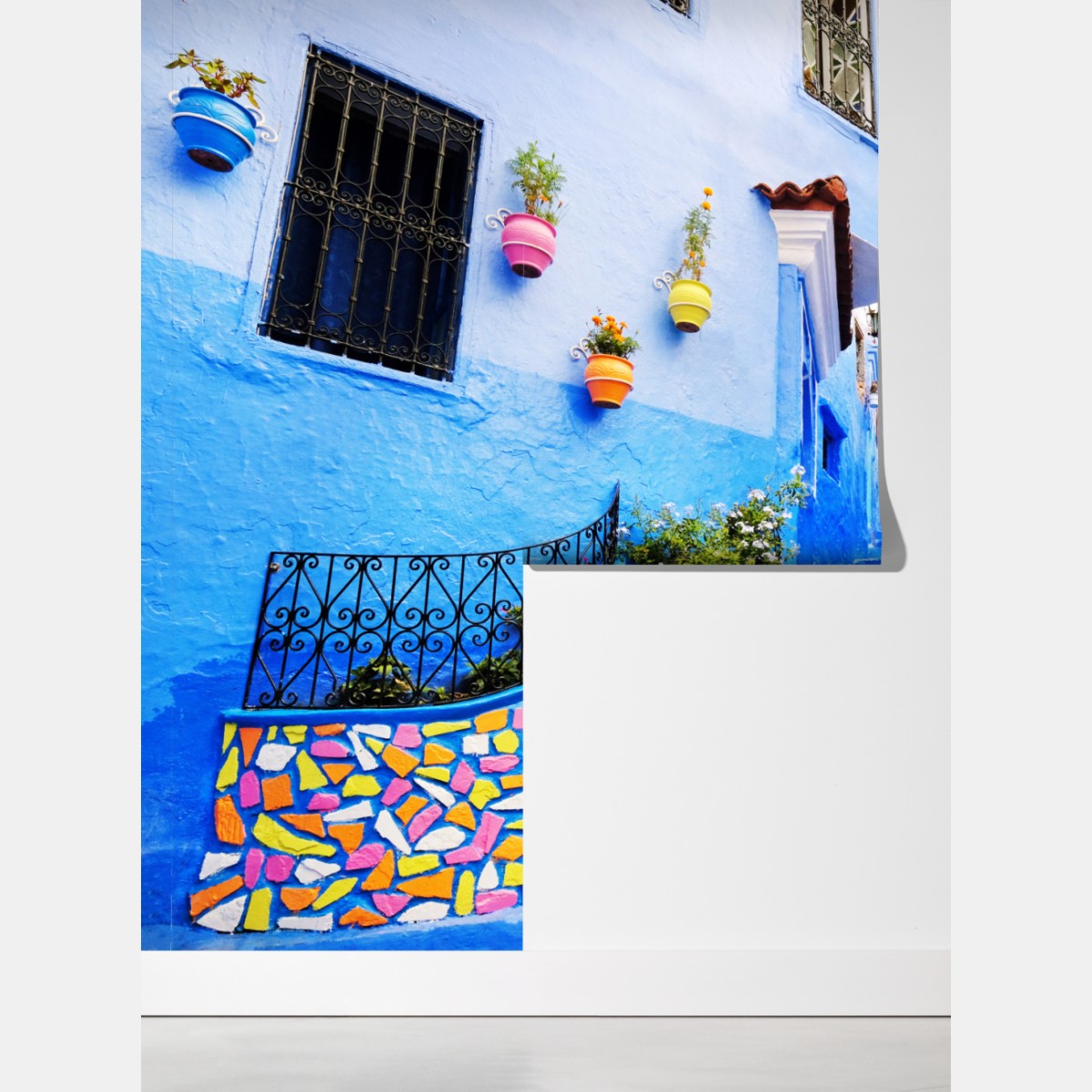 Fototapeta niebieska uliczka w Chefchaouen – Wallissimo® Fototapeta niebieska uliczka w Chefchaouen – Wallissimo®