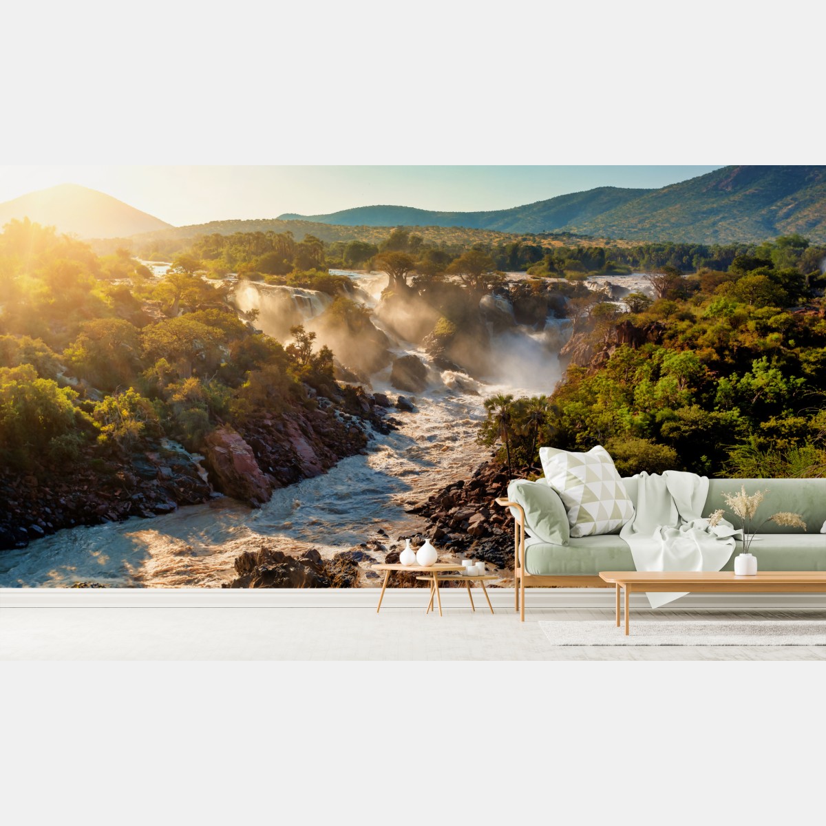 Wall mural Epupa Falls sunrise landscape