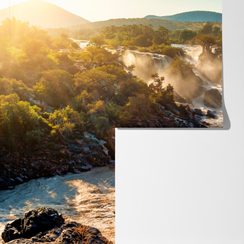 Fototapeta wschód słońca nad Wodospadami Epupa – Wallissimo® Fototapeta wschód słońca nad Wodospadami Epupa – Wallissimo®