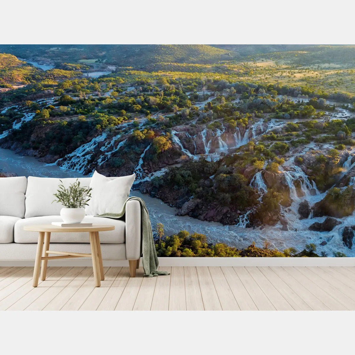 Fototapeta wschód słońca nad Epupa Falls i rzeką Kunene – Wallissimo® Fototapeta wschód słońca nad Epupa Falls i rzeką Kunene – Wallissimo®