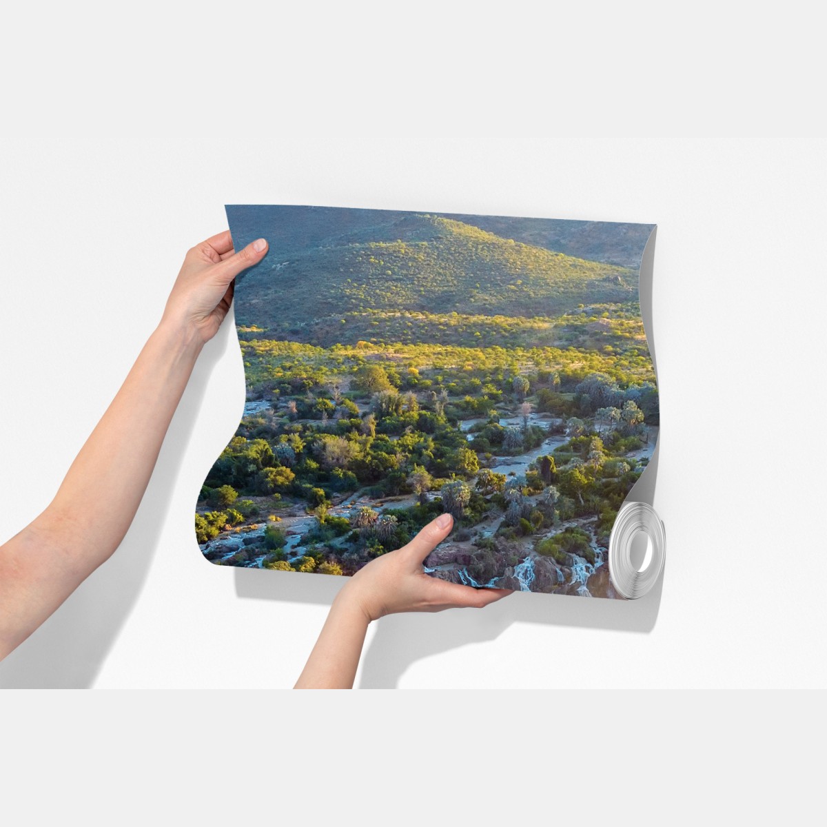 Fototapeta wschód słońca nad Epupa Falls i rzeką Kunene – Wallissimo® Fototapeta wschód słońca nad Epupa Falls i rzeką Kunene – Wallissimo®