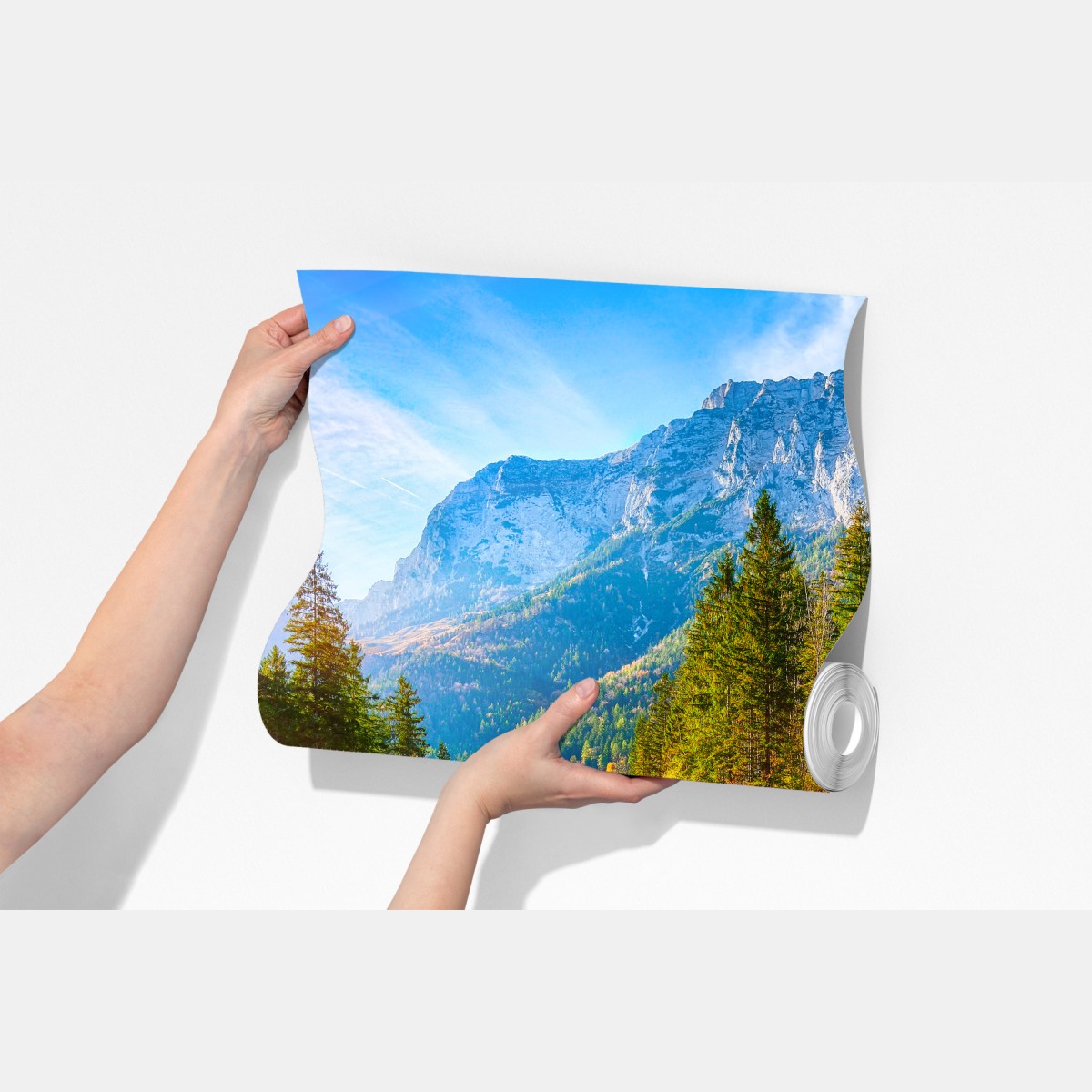 Fototapeta jezioro Hintersee jesienny zachód i odbicie – Wallissimo® Fototapeta jezioro Hintersee jesienny zachód i odbicie – Wallissimo®