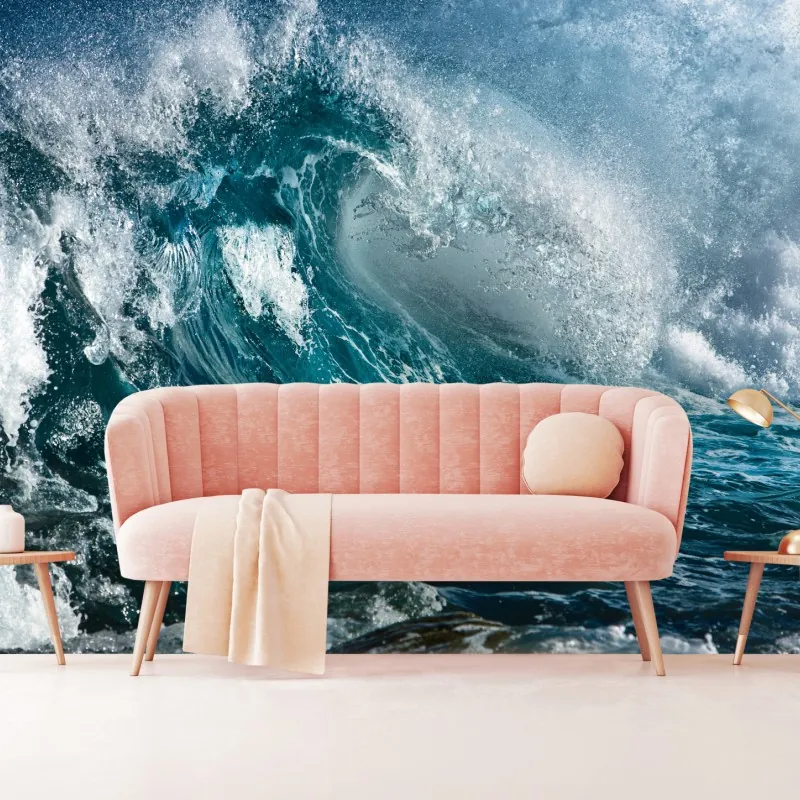 Fototapeta turkusowa fala oceanu w ruchu