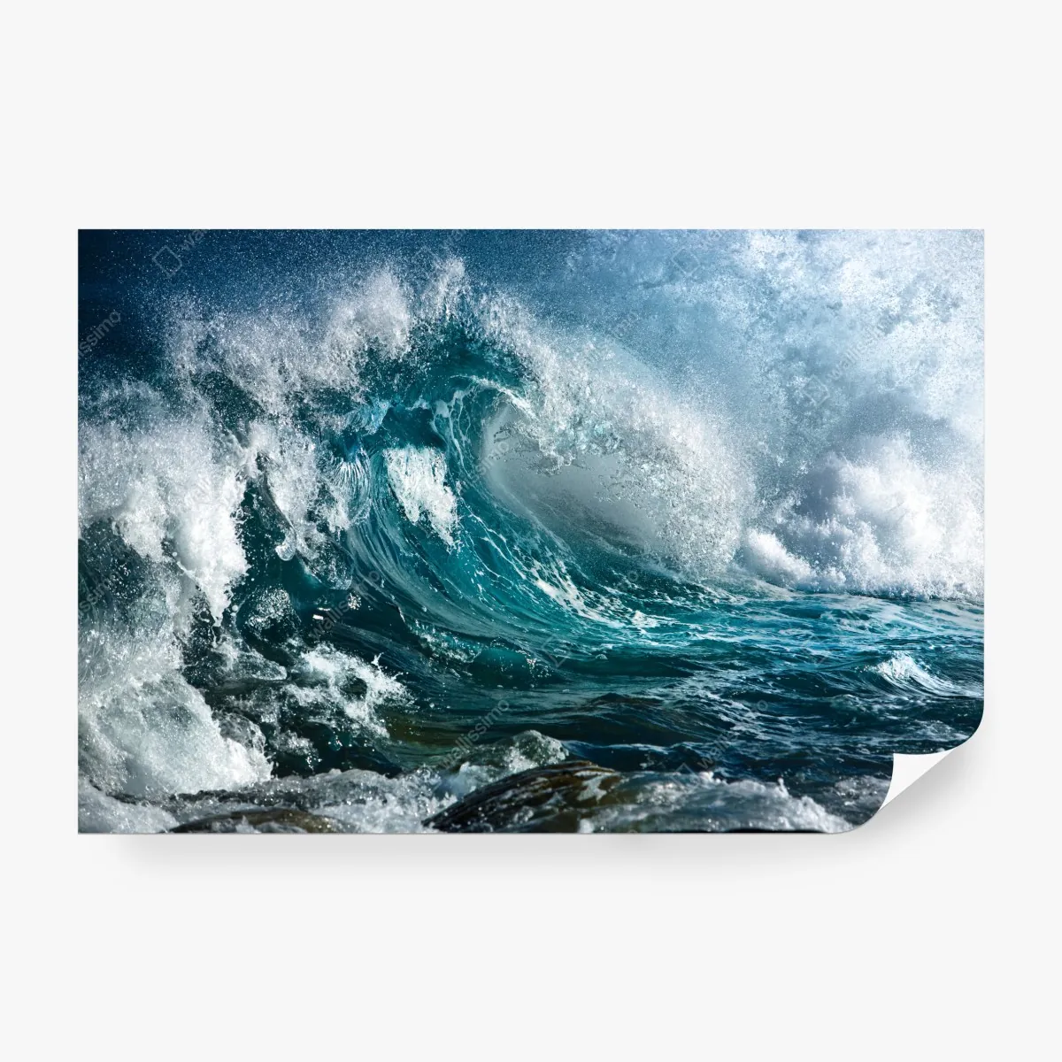 Fototapeta turkusowa fala oceanu w ruchu – Wallissimo® Fototapeta turkusowa fala oceanu w ruchu – Wallissimo®