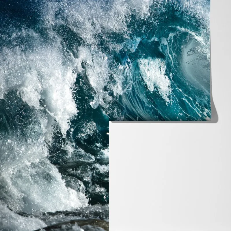 Fototapeta turkusowa fala oceanu w ruchu – Wallissimo® Fototapeta turkusowa fala oceanu w ruchu – Wallissimo®