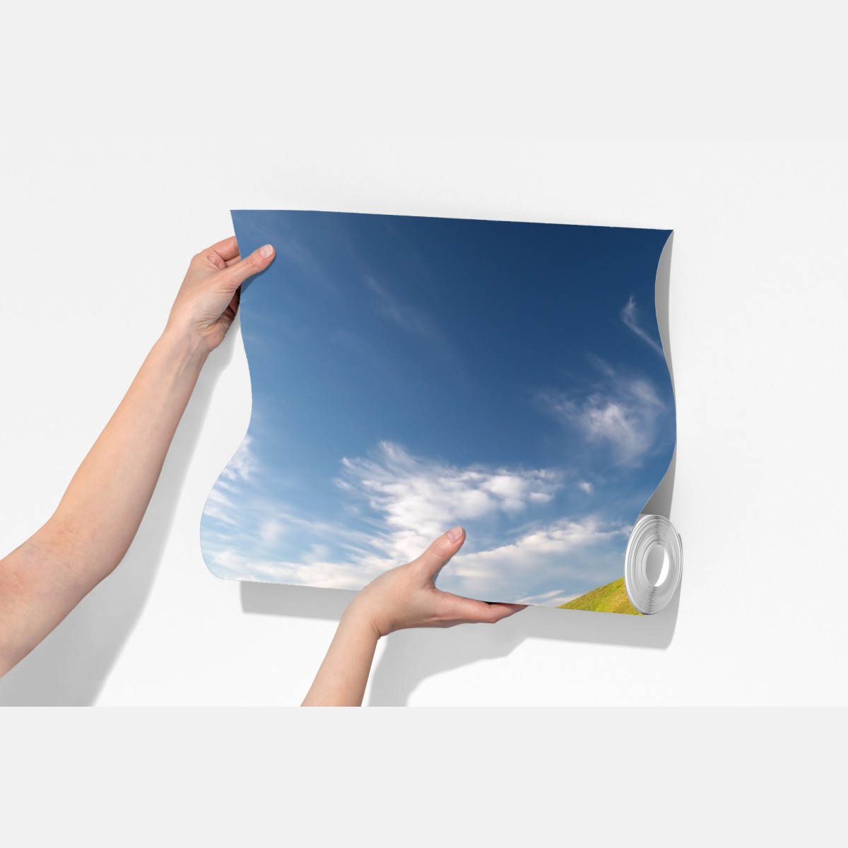 Fototapeta słoneczny grzbiet górski ze ścieżką – Wallissimo® Fototapeta słoneczny grzbiet górski ze ścieżką – Wallissimo®