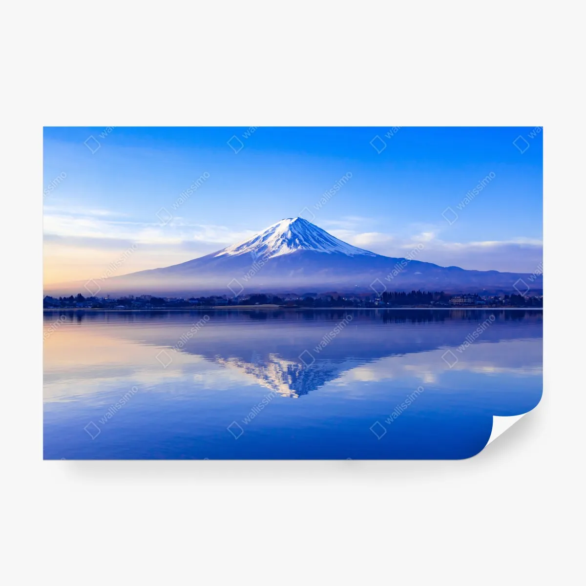 Fototapeta Góra Fuji poranne odbicie nad jeziorem – Wallissimo® Fototapeta Góra Fuji poranne odbicie nad jeziorem – Wallissimo®
