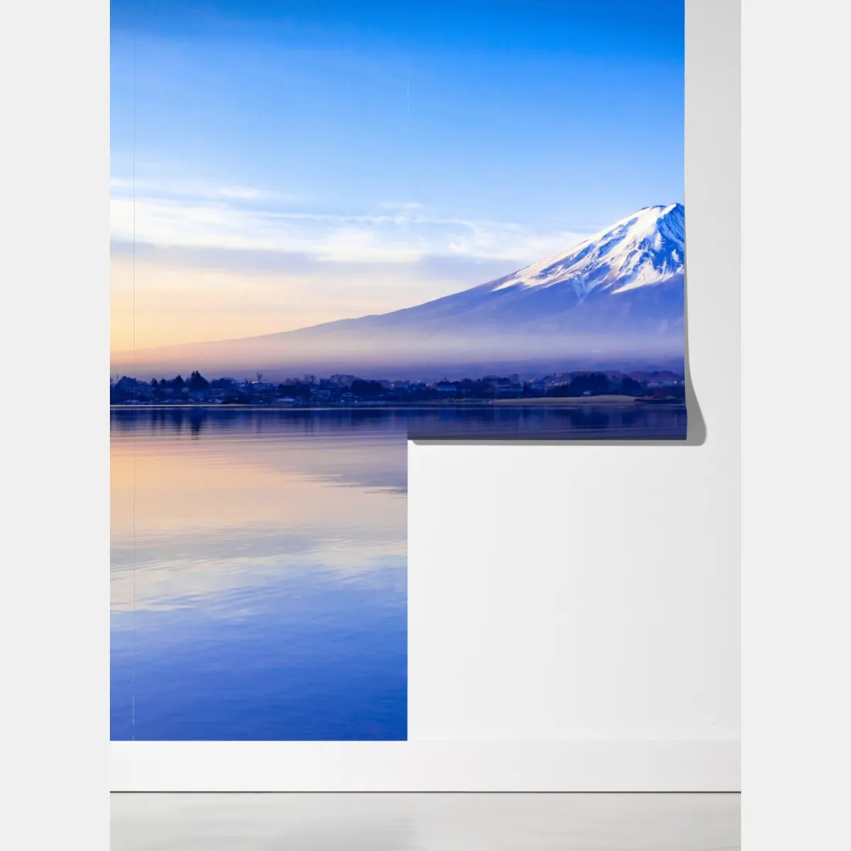 Fototapeta Góra Fuji poranne odbicie nad jeziorem – Wallissimo® Fototapeta Góra Fuji poranne odbicie nad jeziorem – Wallissimo®