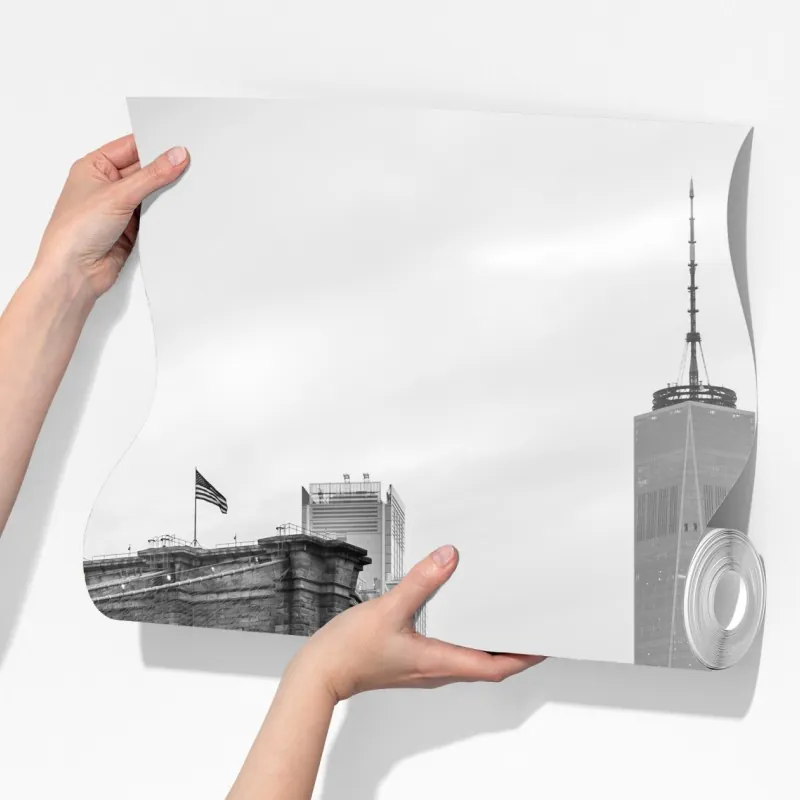 Fototapeta most brooklyński i panorama Nowego Jorku w odcieniach szarości – Wallissimo® Fototapeta most brooklyński i panorama Nowego Jorku w odcieniach szarości – Wallissimo®