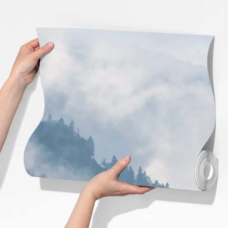 Fototapeta mglista górska panorama – Wallissimo® Fototapeta mglista górska panorama – Wallissimo®