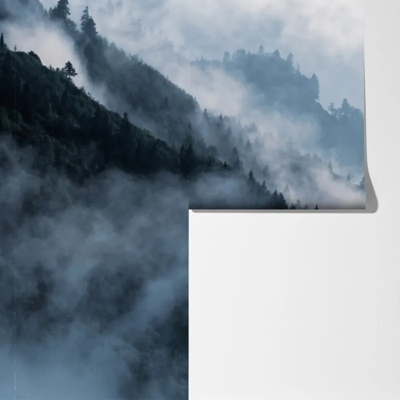 Fototapeta mglista górska panorama – Wallissimo® Fototapeta mglista górska panorama – Wallissimo®