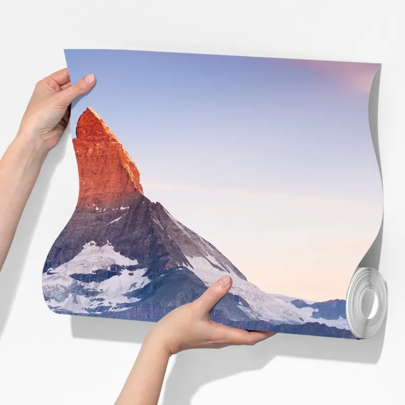 Fototapeta Matterhorn o wschodzie słońca nad alpejskim jeziorem – Wallissimo® Fototapeta Matterhorn o wschodzie słońca nad alpejskim jeziorem – Wallissimo®