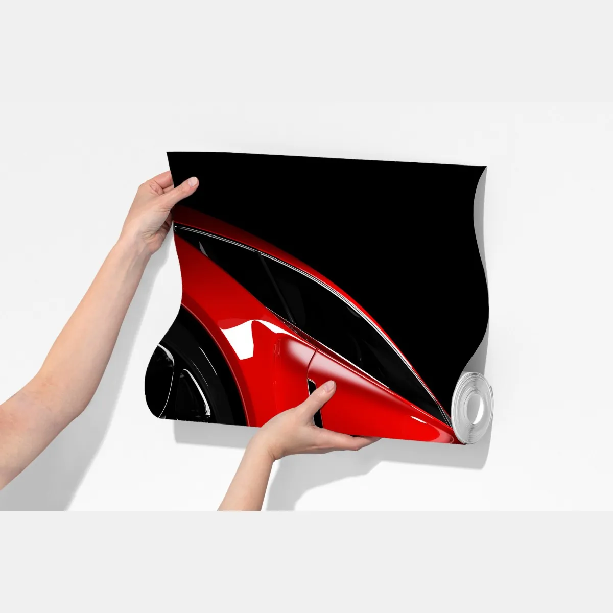 Fototapeta zbliżenie czerwonego samochodu sportowego – Wallissimo® Fototapeta zbliżenie czerwonego samochodu sportowego – Wallissimo®