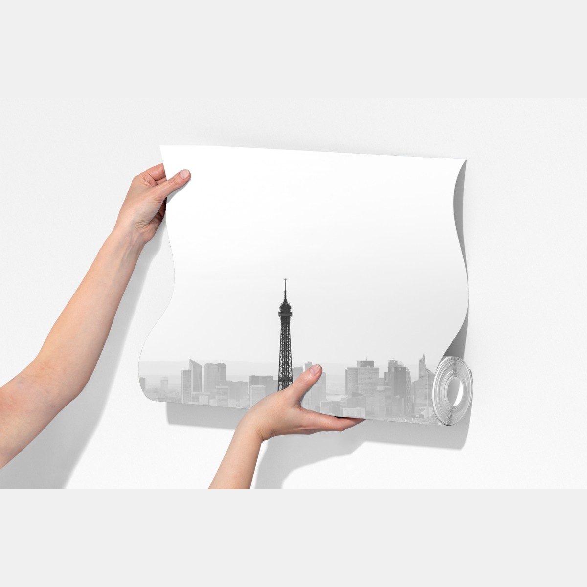 Fototapeta elegancka Wieża Eiffla panorama lotnicza w odcieniach szarości – Wallissimo® Fototapeta elegancka Wieża Eiffla panorama lotnicza w odcieniach szarości – Wallissimo®