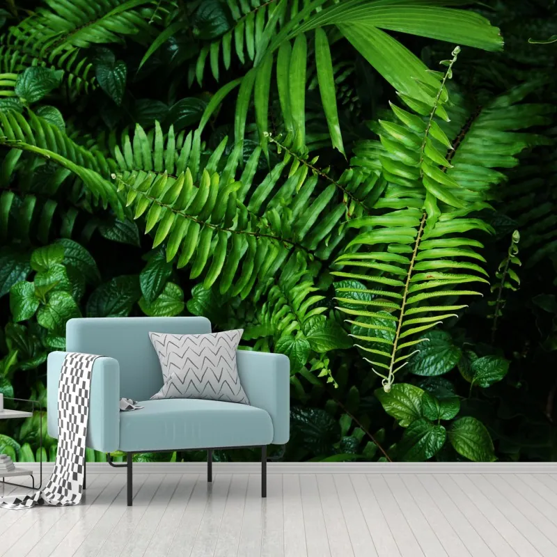Fototapeta bujne tropikalne liście paproci