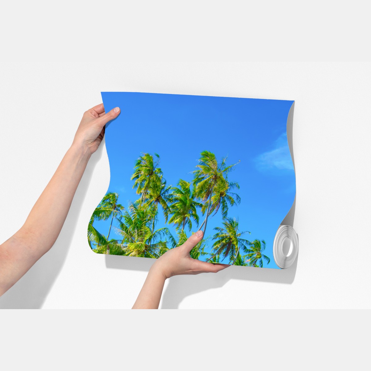 Fototapeta tropikalna plaża z palmami – Wallissimo® Fototapeta tropikalna plaża z palmami – Wallissimo®