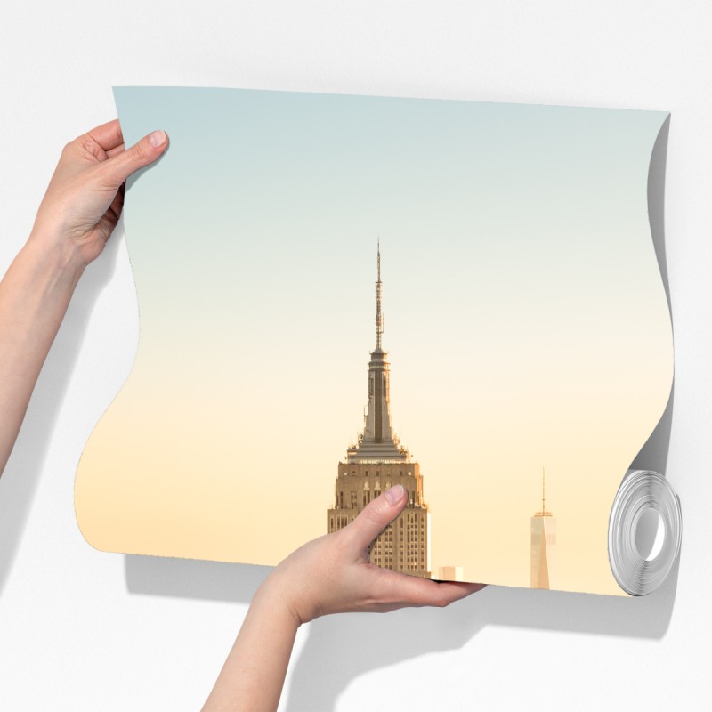 Fototapeta panorama Nowego Jorku o złotej porze – Wallissimo® Fototapeta panorama Nowego Jorku o złotej porze – Wallissimo®