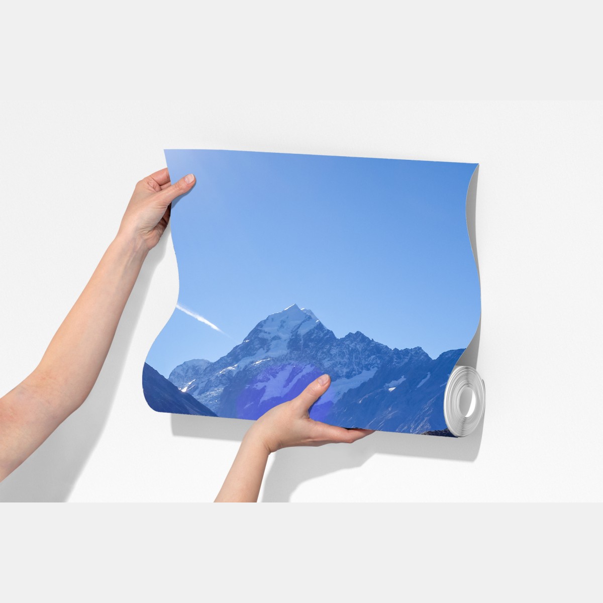 Fototapeta pomost Hooker Valley z widokiem na Aoraki Mount Cook – Wallissimo® Fototapeta pomost Hooker Valley z widokiem na Aoraki Mount Cook – Wallissimo®