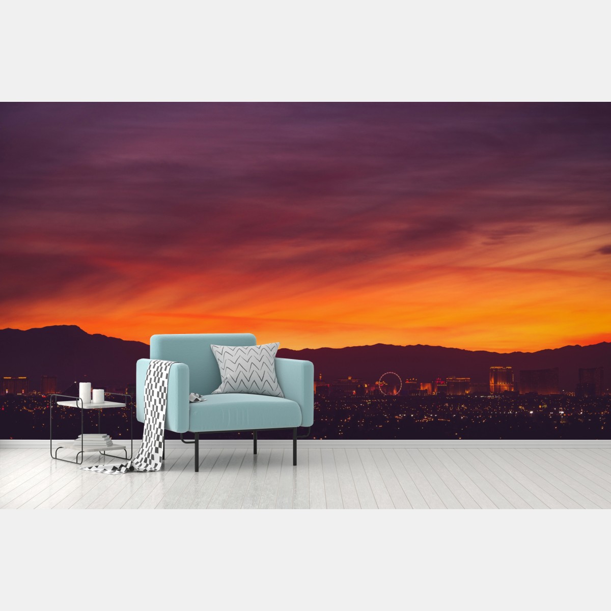 Wall mural Las Vegas sunset skyline panorama