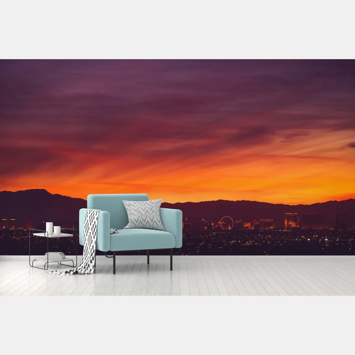 Fototapeta Las Vegas zachód słońca panorama miasta – Wallissimo® Fototapeta Las Vegas zachód słońca panorama miasta – Wallissimo®