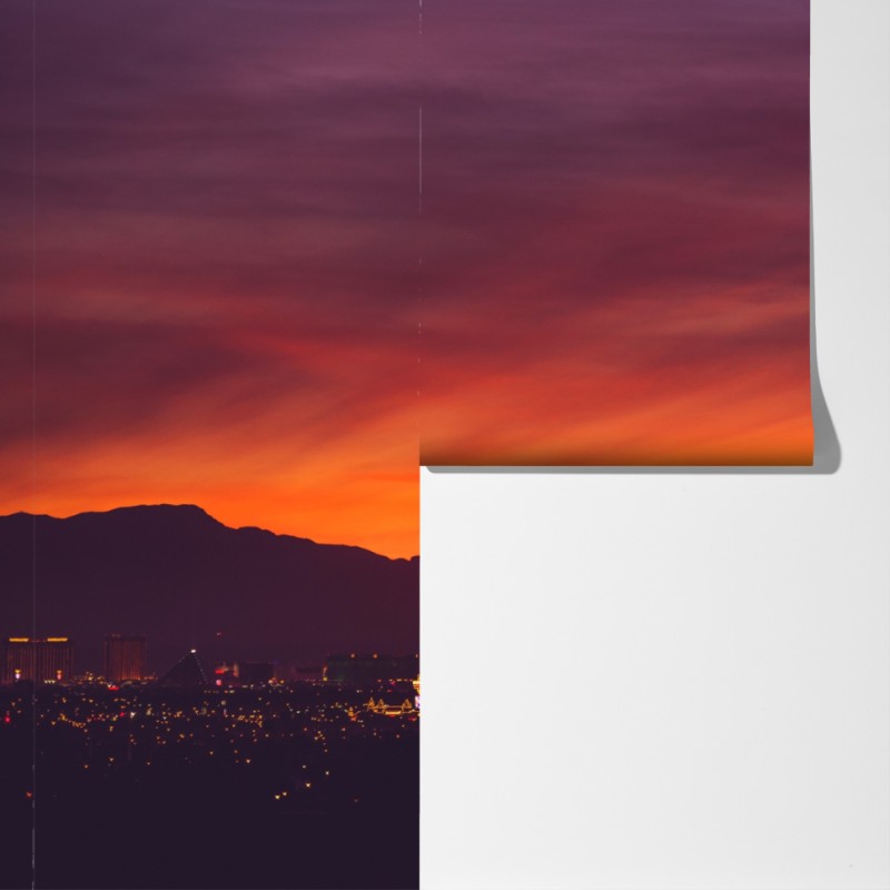 Fototapeta Las Vegas zachód słońca panorama miasta – Wallissimo® Fototapeta Las Vegas zachód słońca panorama miasta – Wallissimo®