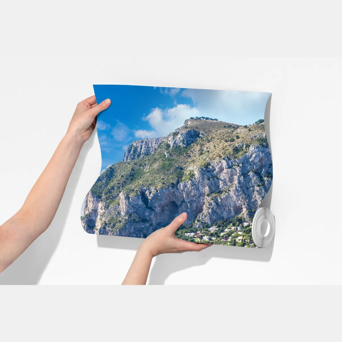 Fototapeta Capri letnie wybrzeże i klify – Wallissimo® Fototapeta Capri letnie wybrzeże i klify – Wallissimo®