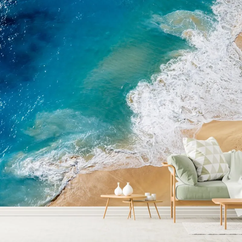 Fototapeta widok lotniczy turkusowej plaży