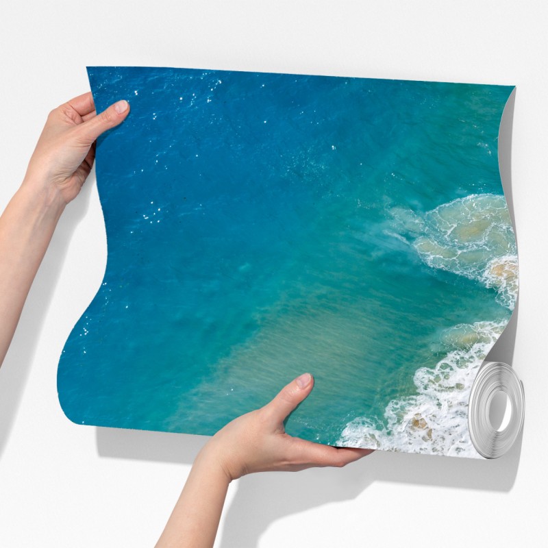 Fototapeta widok lotniczy turkusowej plaży – Wallissimo® Fototapeta widok lotniczy turkusowej plaży – Wallissimo®